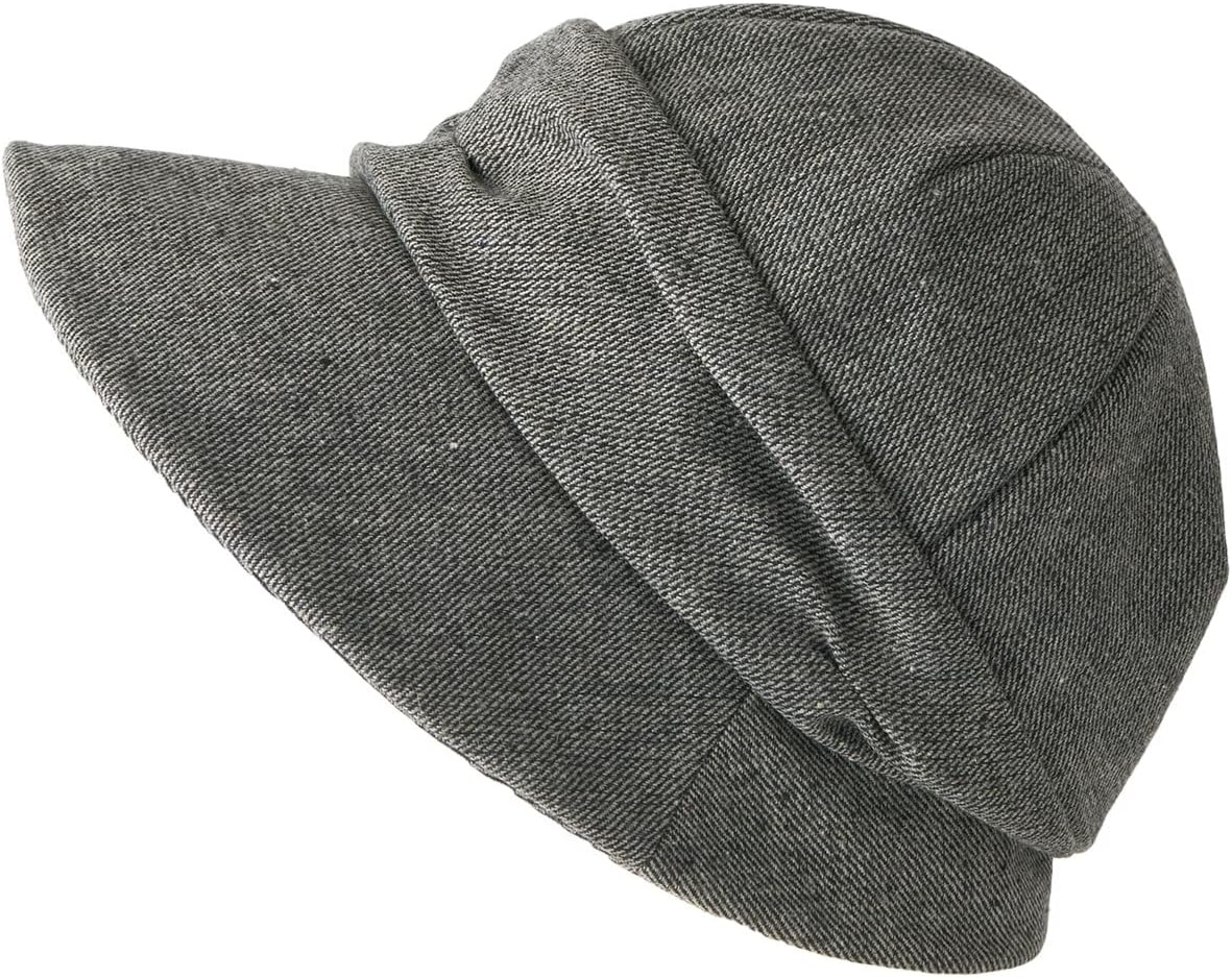 CHARM Womens Newsboy Winter Hat - Organic Cotton Bonnet Visor Casquette Chemo Cap