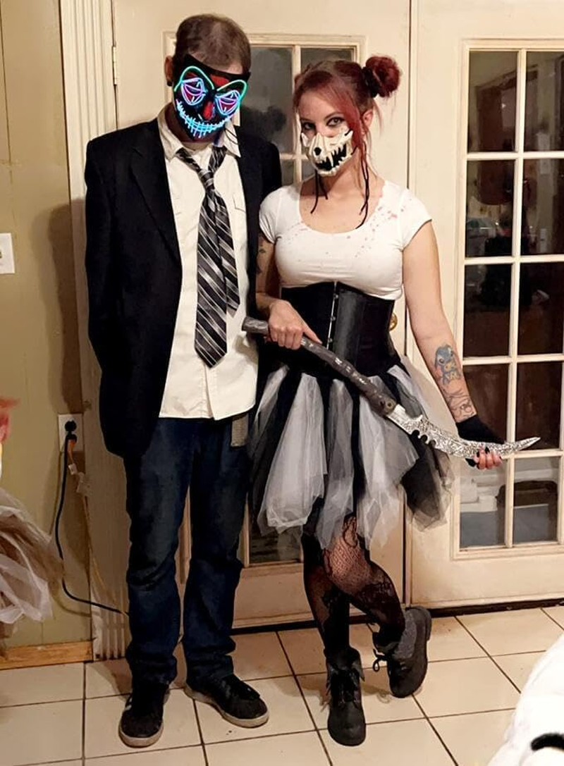 JDFHFGB Japanese Halloween Mask, Oni Animal Skull Half Mask for Halloween & Cosplay, Decorative Bone Costume Mask for Adults, Themed Parties & Collectors image number 4