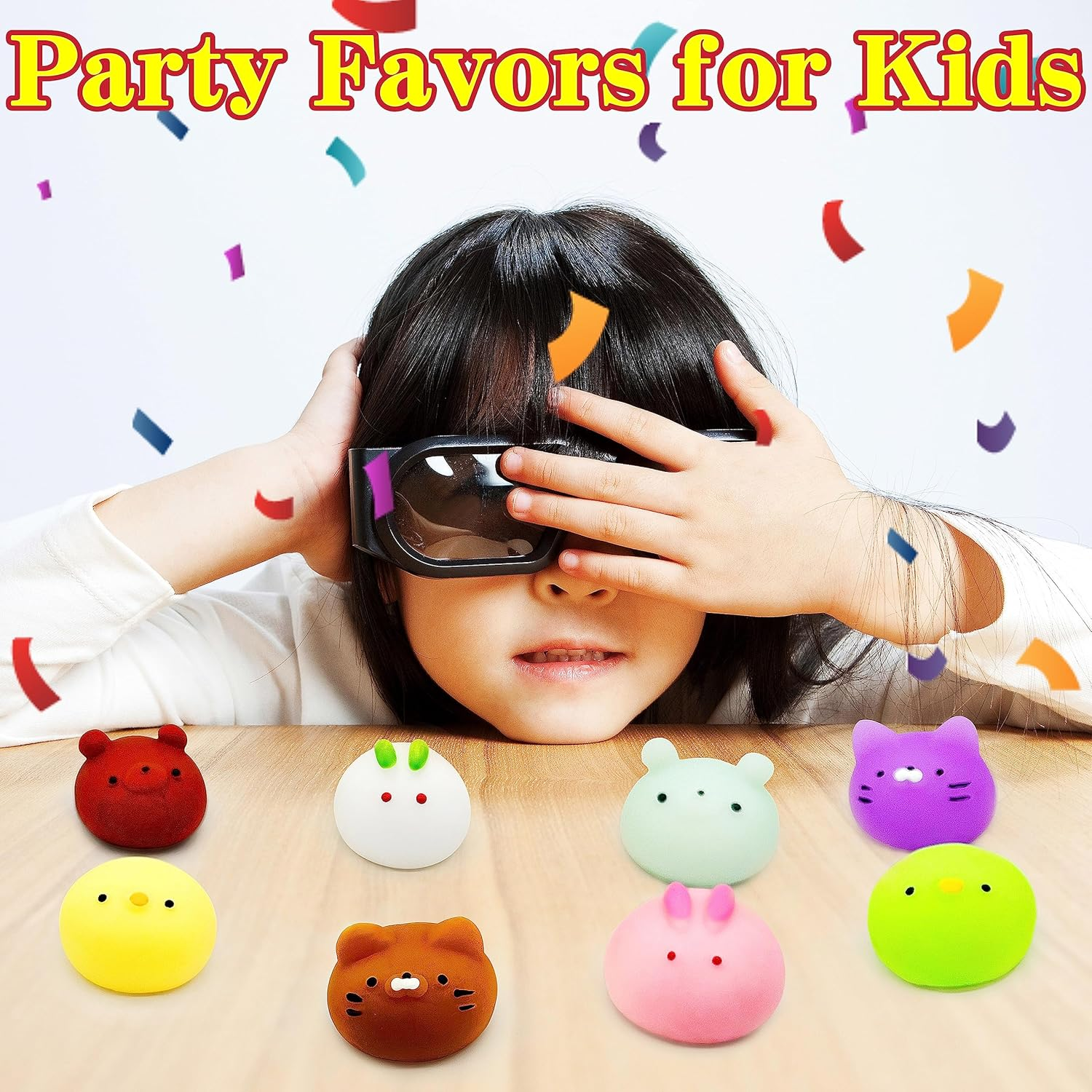 6 Pcs Mochi Squishy Toys for Kids Party Favors, Mini round Animals Toys Kawaii Squishies for Classroom Prizes, Easter Basket and Goodie Bag Stuffers, Stress Balls Fidget Toys Bulk for Kids image number 4