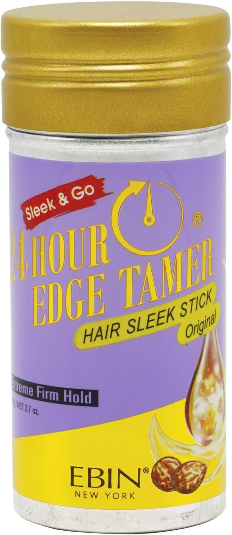 EBIN NEW YORK 24 Hour Edge Tamer Hair Sleek Stick, Extreme Firm Hold, 2.7 Oz, Original &ndash; Sleek & Go, No Flaking and White Residue image number 1