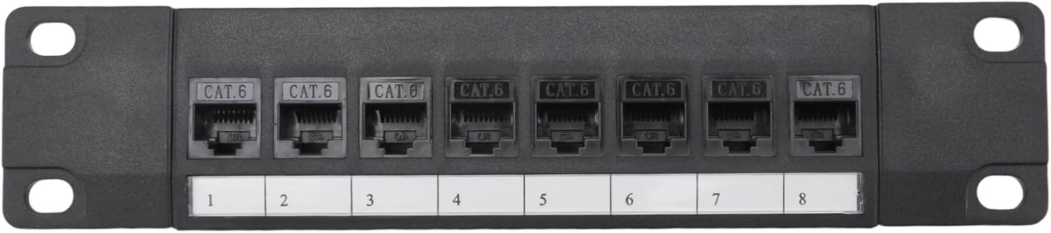 Fulillanlun 8 Port Straight-Through CAT6 Patch Panel RJ45 Network Cable Adapter Jack Ethernet Distribution Frame image number 1