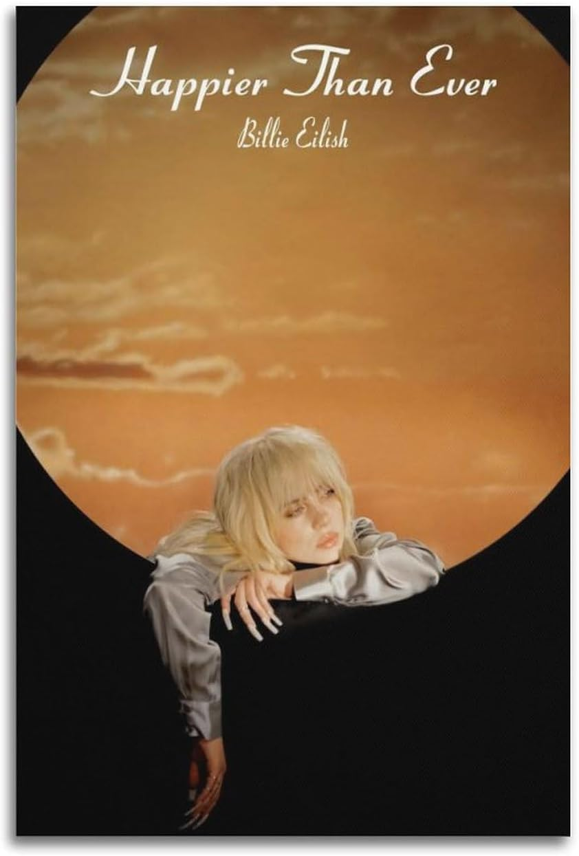 Music Billie Wall Art Eilish Art Poster Poster Canvas Painting Wall Art Picture Home Decor Print for Bedroom Living Room Dorm Study Bar Office 12X18Inch(30X45Cm) image number 4