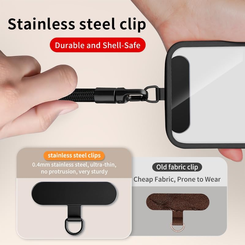 Mobile Phone Lanyard Camera Strap with Stainless Steel Clip, Crossbody or Neck Strap, Ajustable Length 45Cm-85Cm, Comfortable and Durable, Made of Soft Nylon, Compatible for Iphone, Samsung, Xiaomi image number 1