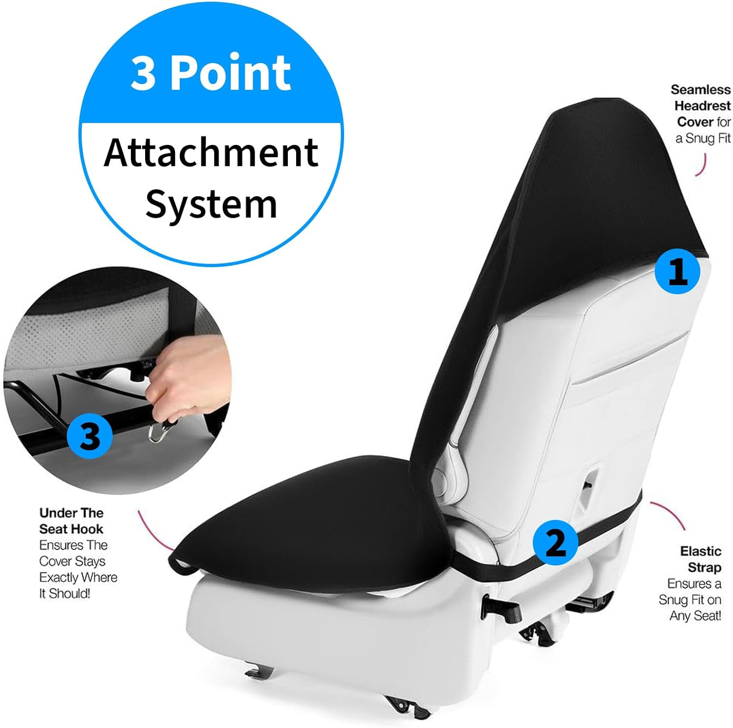 MAEZOE Waterproof Sweat Towel Seat Cover for Car Truck, Universal Fit Anti-Slip Bucket Seat Protector for Post Gym Workouts, Running, Swimming, Beach, and Hiking image number 3