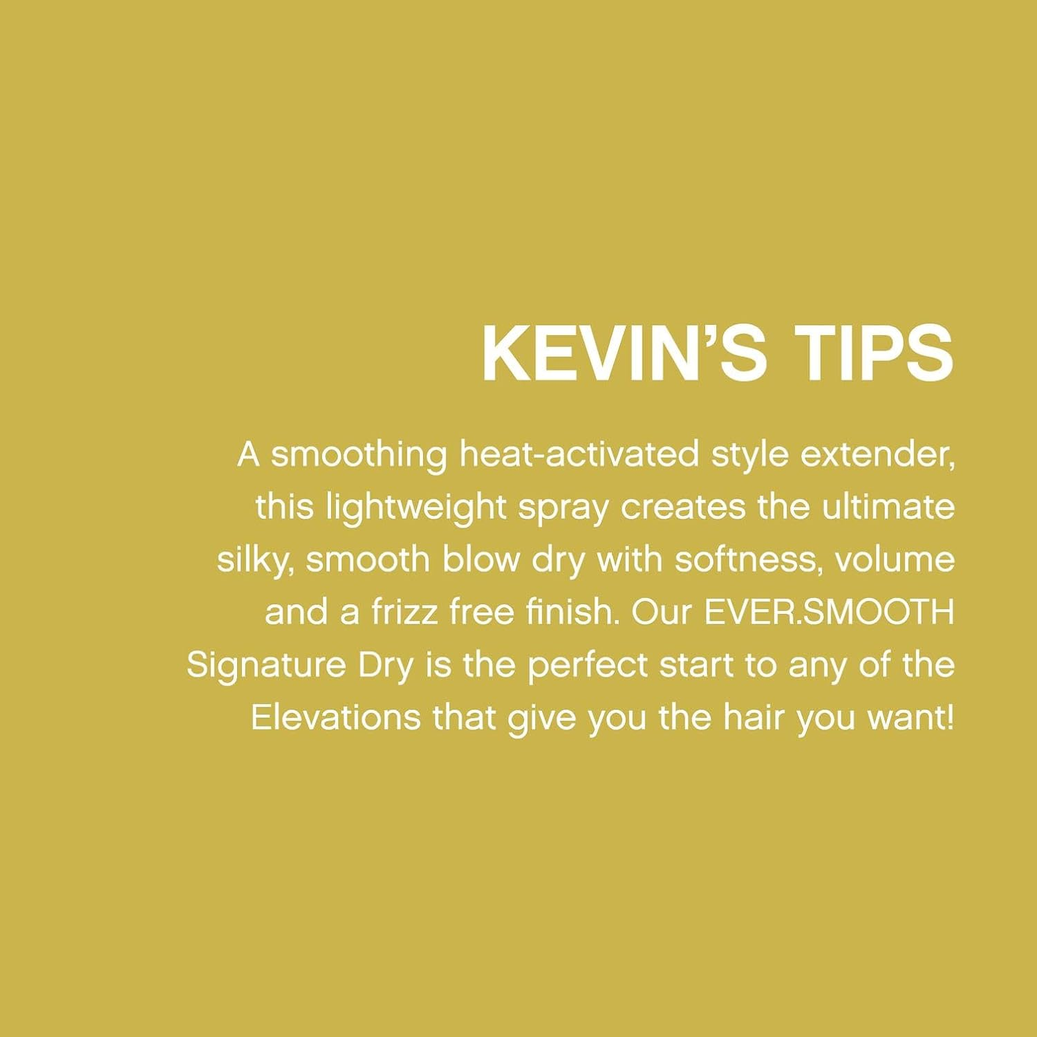 KEVIN.MURPHY BLOW.DRY EVER.SMOOTH Sulphate-Free Heat Protectant Spray - for All Hair Types - Anti-Frizz Volumising Blow Dry Styling with Wood Bark Complex & Cypress - 150Ml image number 3