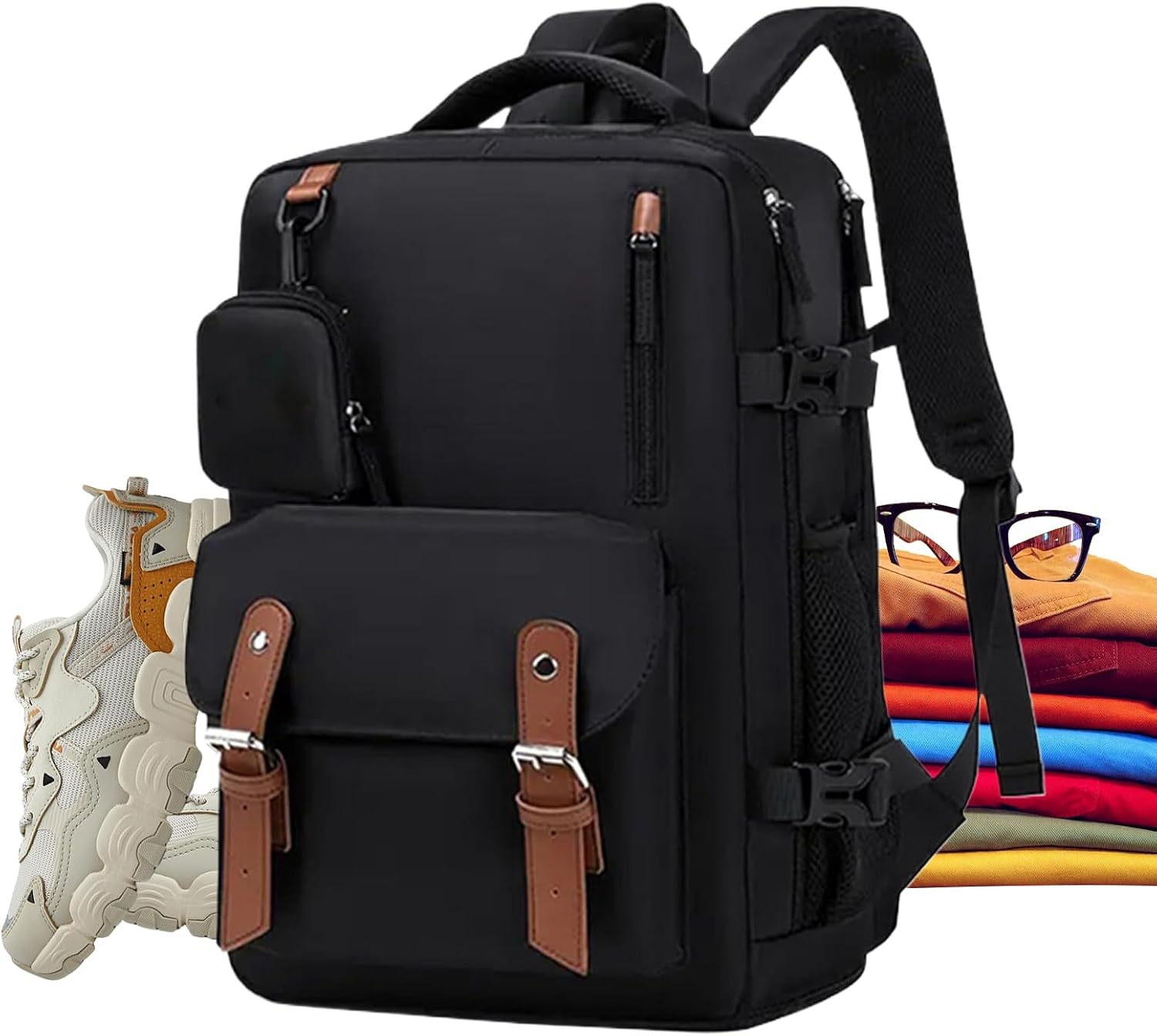 Rrlihjgu Travel Backpack for Women, Expandable Laptop Backpack Large Size | Computer for School Work Women Men Teenagers University Airplane