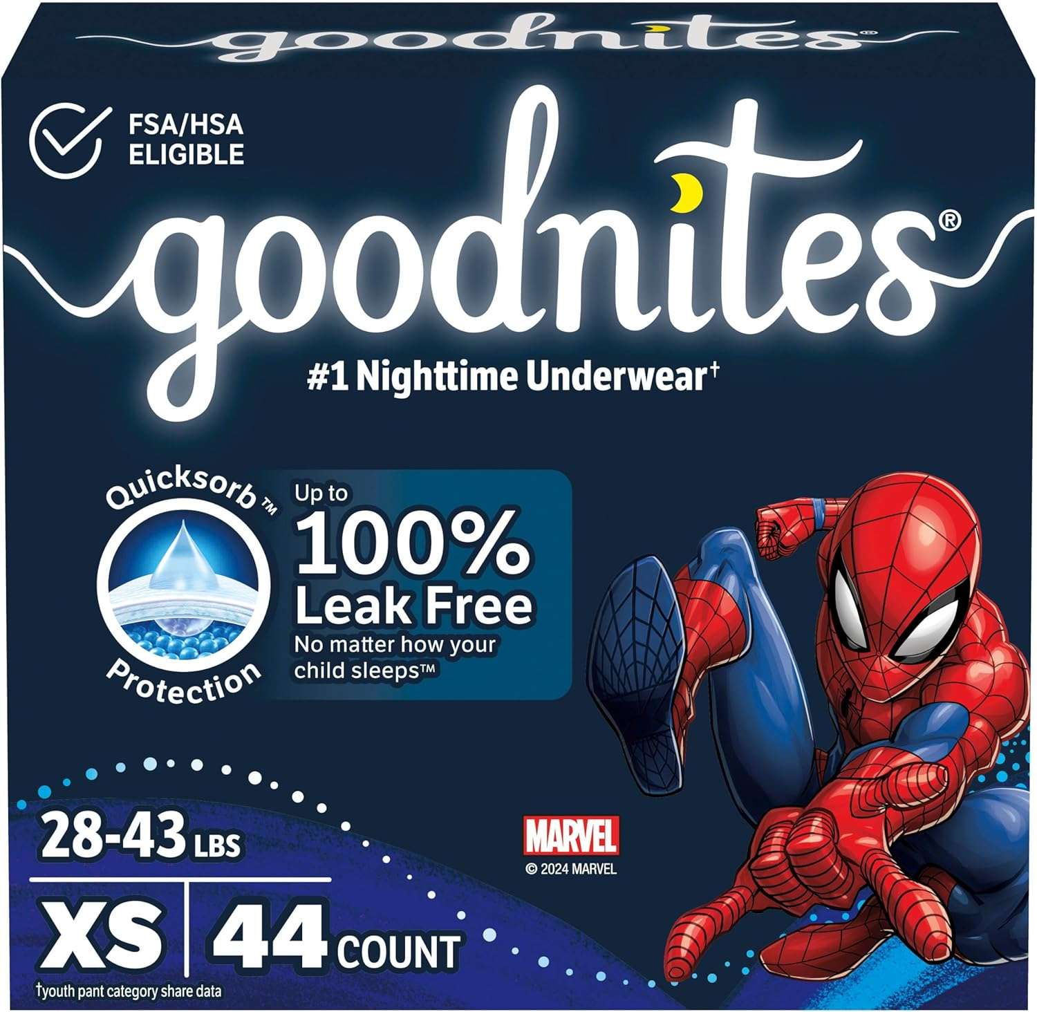 Goodnites Bedtime Bedwetting Underwear for Boys, XS, 44 Ct. (Packaging May Vary) image number 5