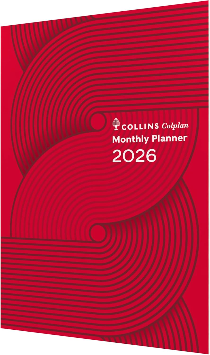 Collins Colplan - A4 Month to View 2026 Early Edition Diary/Planner - Geo Red