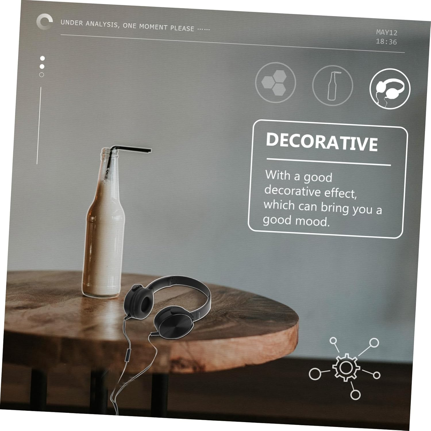 HOMOCONO Wired Gaming Headset with Microphone Stereo Headphone Noise Reduction for PC Computer Black On-Ear Headphones Suitable for Online Gaming and Communication image number 3