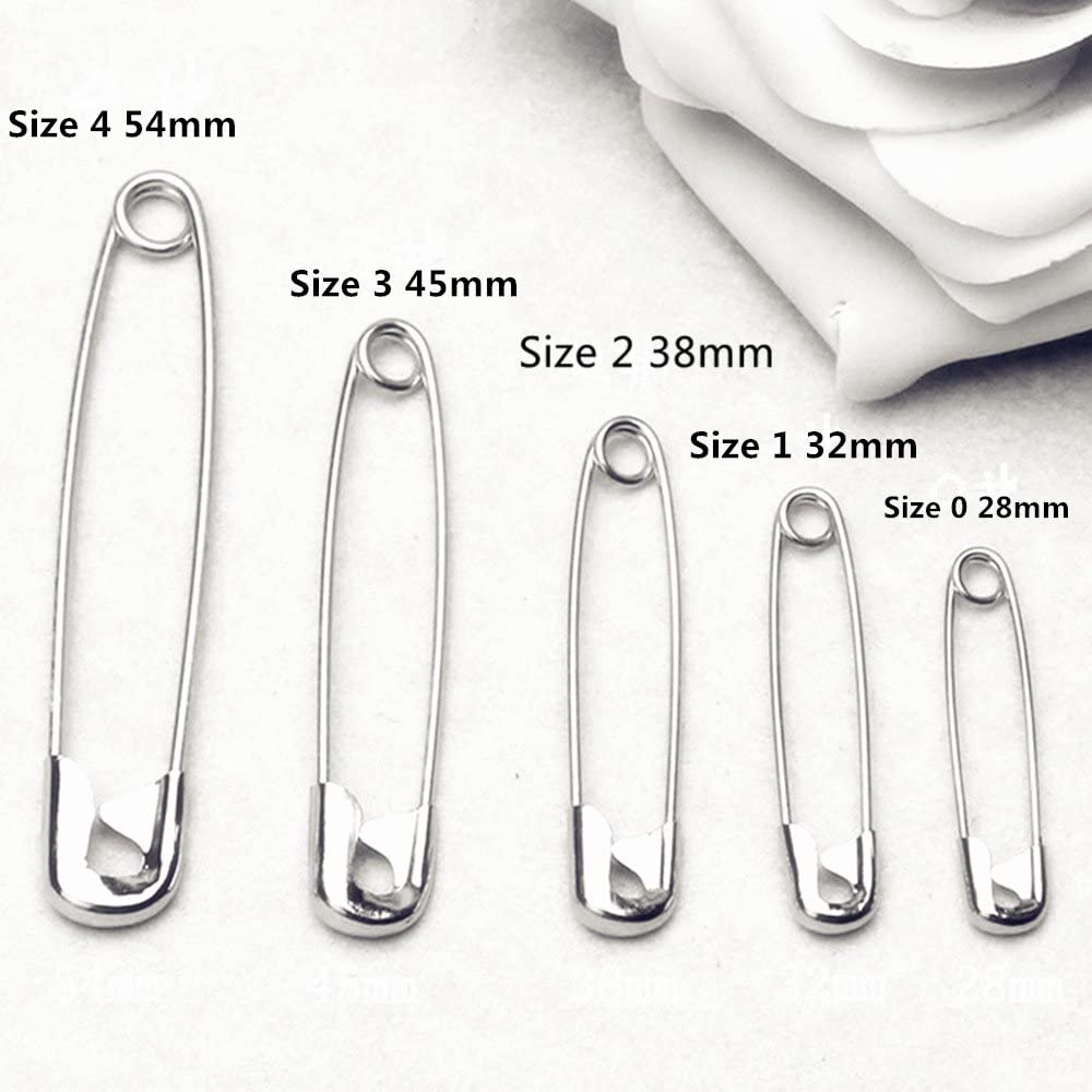 EHOUSE Safety Pin, Nickel Plated Metal, Size 4, 108 PCS image number 1