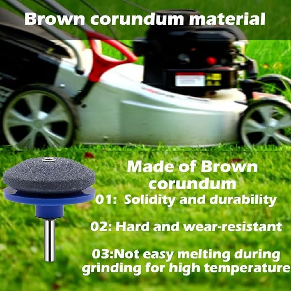 3Pcs Lawnmower Dull Blade Sharpener, New Lawn Mower Blade Sharpener Kits, Universal Blade Sharpeners for Lawn Mowers for Any Power Hand Drill