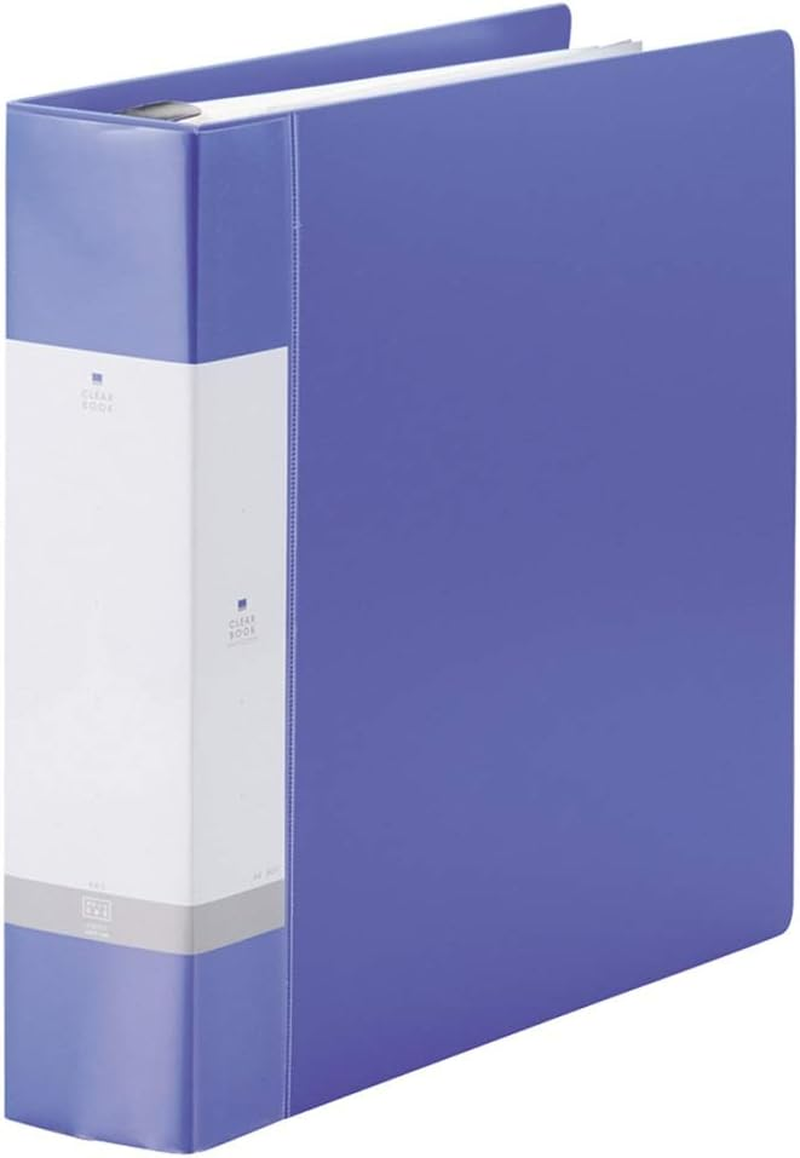 Lihit Lab G3808-24 Clear Book, Interchangeable A4, 30 Holes, 55 Sheets + 1 Piece, Black