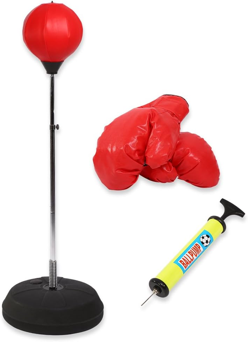 Punching Bag Stand with Gloves, Space-Saving Fitness Boxing Equipment for Stress Relief - Stable Base, Easy Assembly, Home Gym Use image number 4