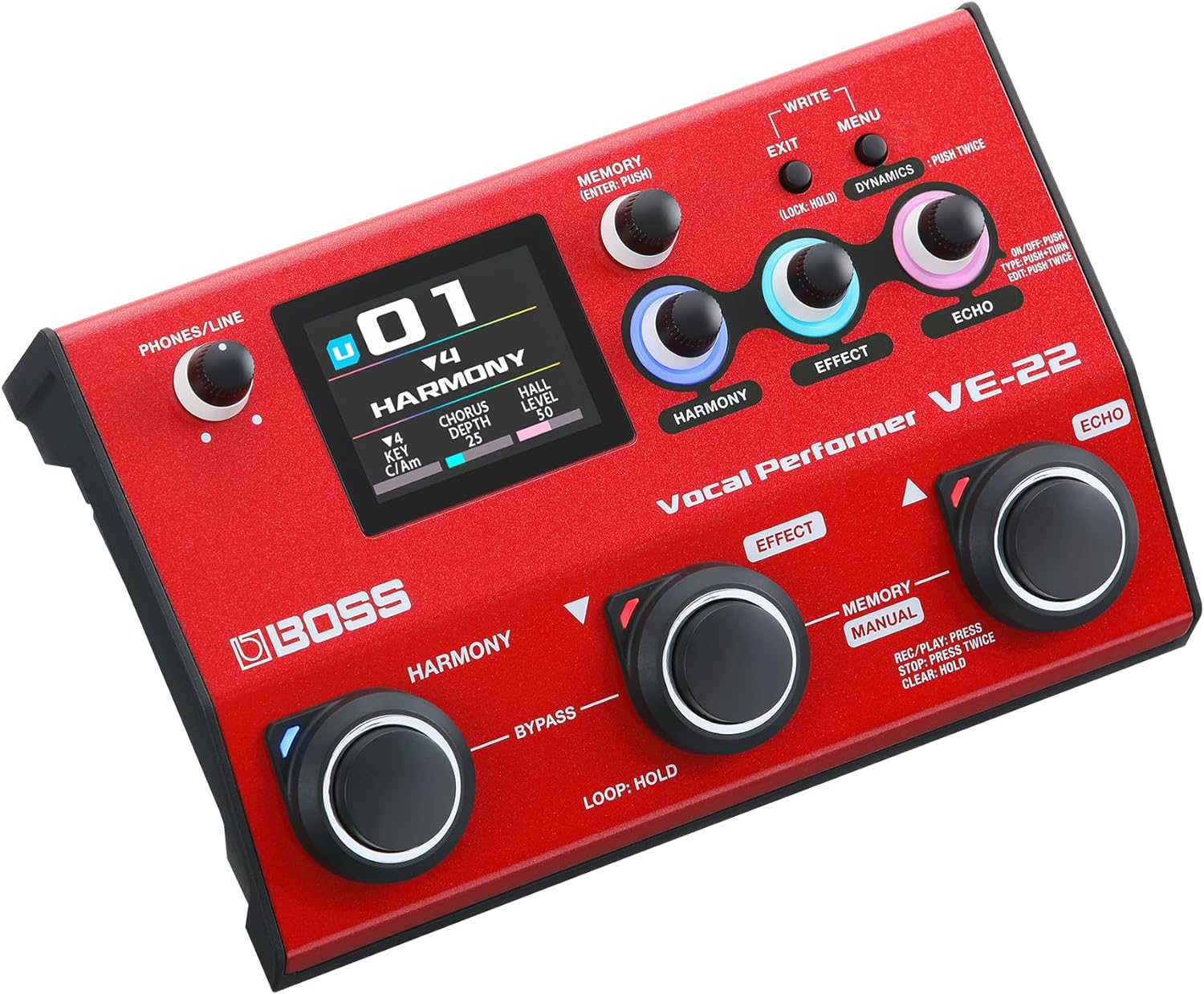 BOSS VE-22 Vocal Performer | Advanced Multi-Effects Processor for Singers | Powerful Harmony & Doubling Functions | Auto Pitch Correction | Ideal for Stage Performance, Recording, Livestreaming & More image number 5