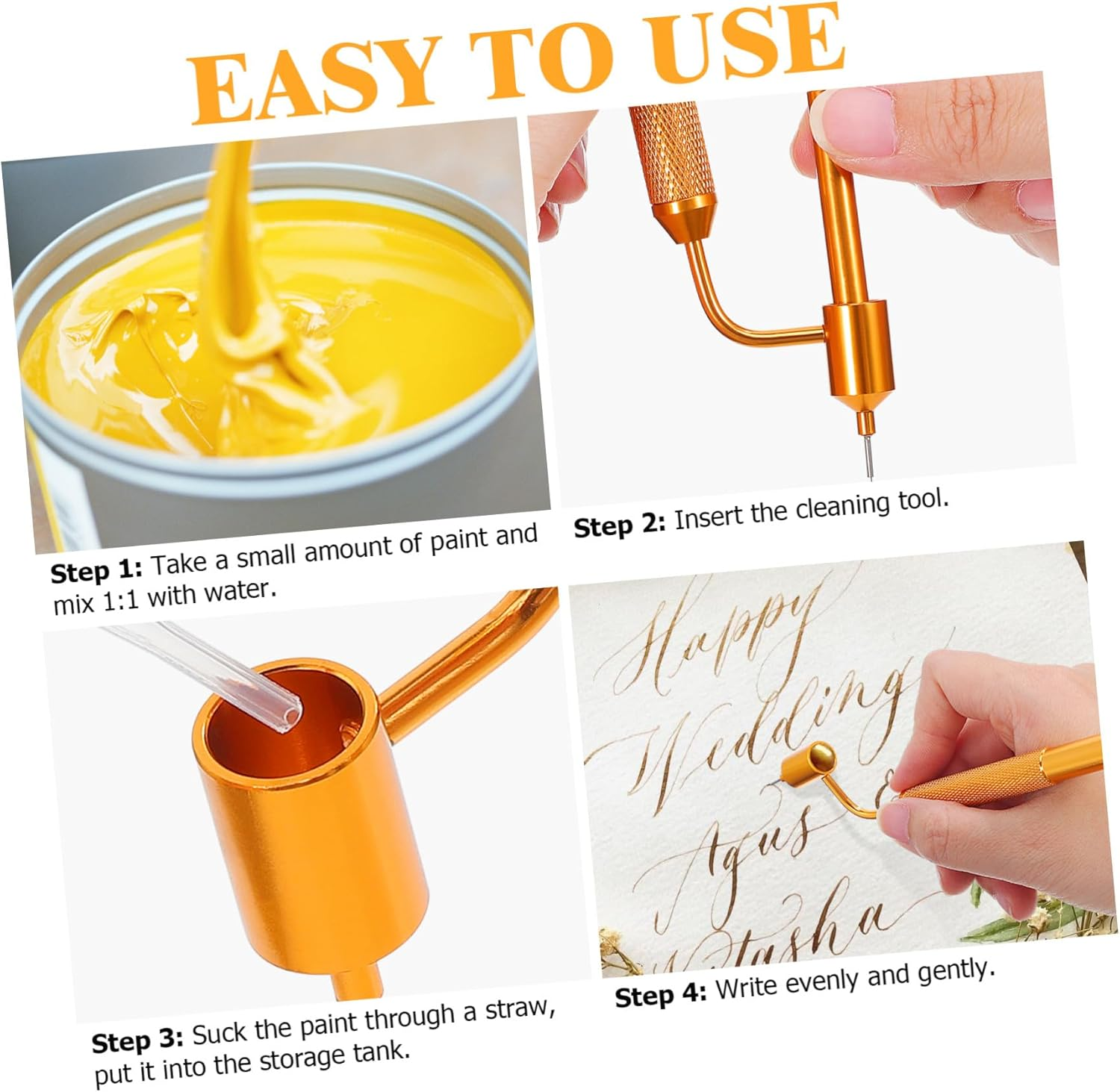 PRETYZOOM Car Paint Scratch Repair Pen Fine Line Fluid Applicator with Dropper Needle Precision Detailing Touch-Up Tool for Vehicles Enhanced Grip for Accurate Refinishing image number 2