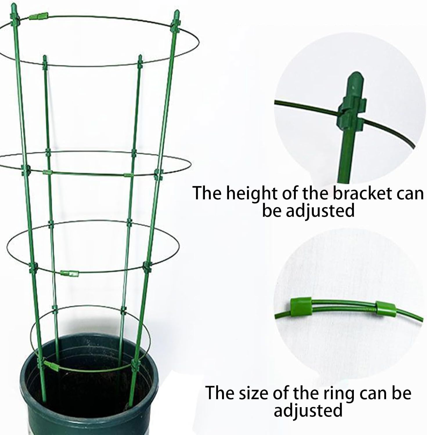 3Pcs Tomato Plant Support, 45X28Cm, Tomato Cage, Flower Stands, Garden Tomatoes Trellis, Gardening Supplies, for Vegetables Fruits Vines Climbing image number 4