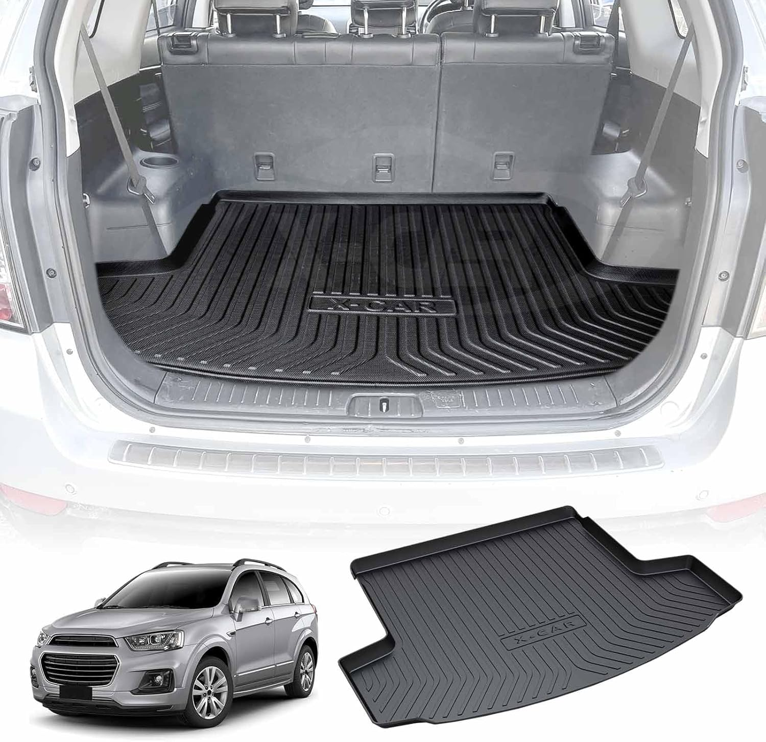 X-CAR 3D All-Weather Boot Liner for Holden Captiva 2006-2017 Heavy Duty Customized Car Trunk Cargo Mat image number 4