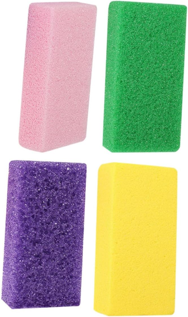 FOYTOKI Pedicure Foot Rasp Set of 4 Handheld Foot File for Dead Skin Exfoliation Safe Callus Remover for Travel and Home Use Assorted Colors (Yellow Pink Green Purple) image number 3