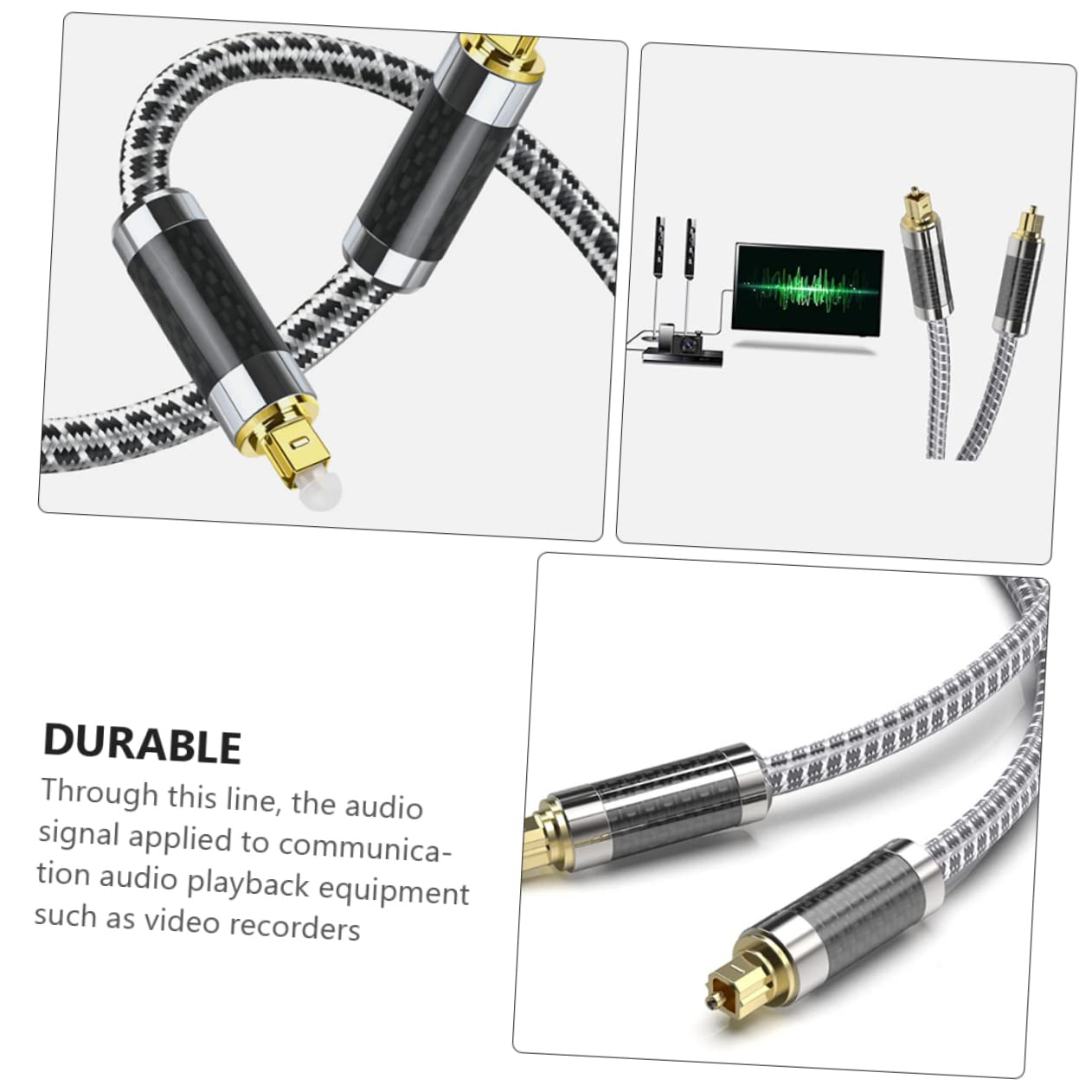 BRIGHTFUFU Optical Audio Cable Audio Connecting Cord for Home Theater Game Console Speaker System image number 2