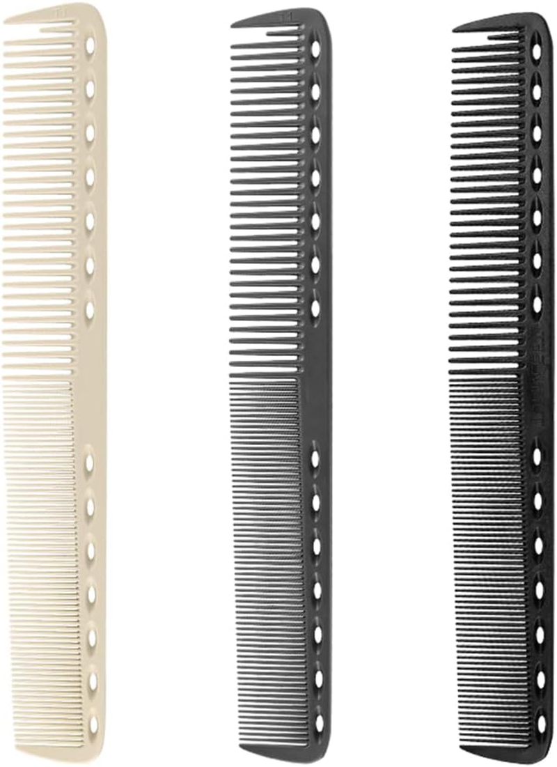 NIANOPKM Professional Hair Comb, 3 Carbon Combs, Antistatic, Men'S Women'S Hairdresser Styling Comb for Various Types of Hair image number 1