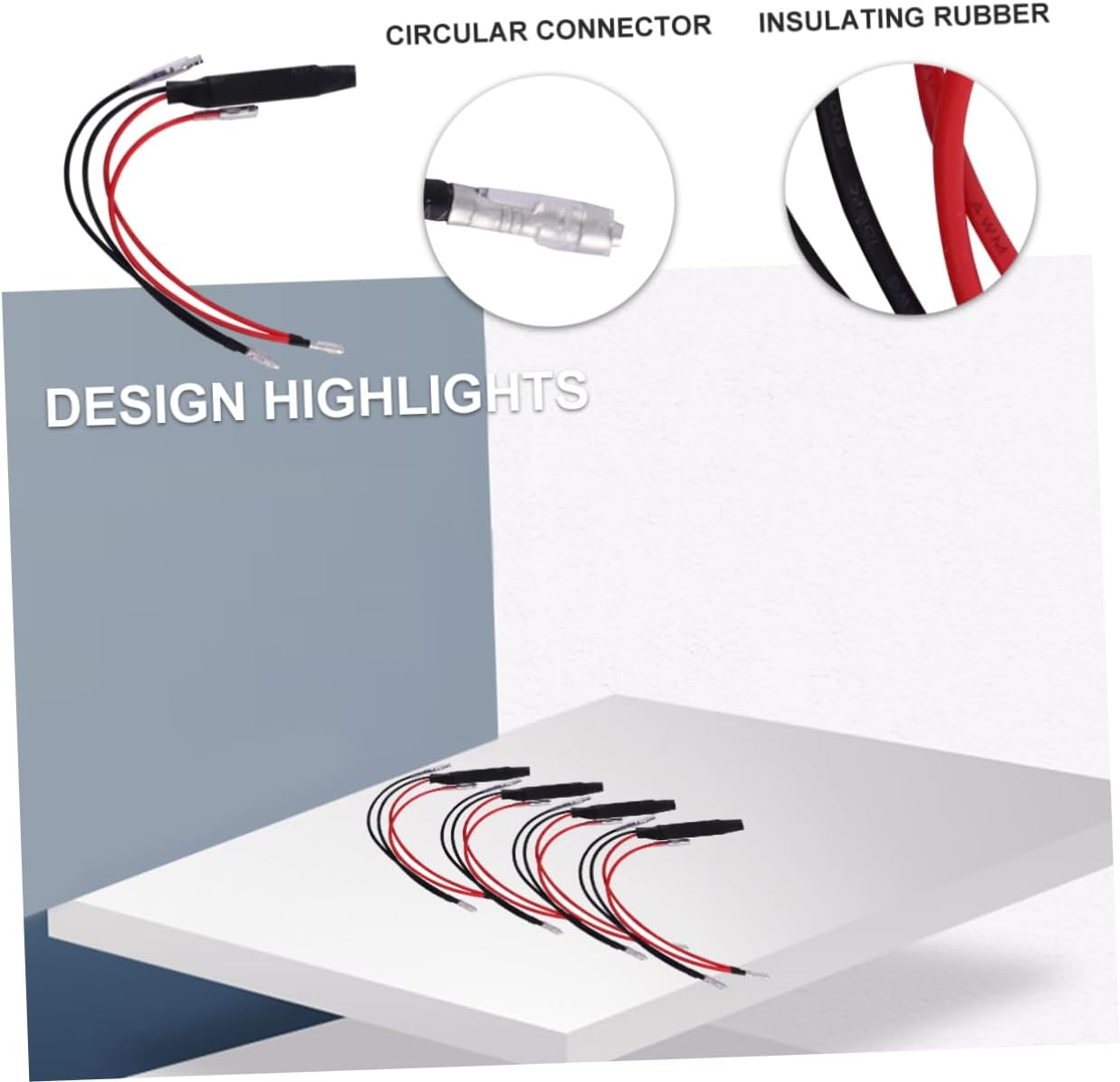 Universal 4Pcs LED Turn Signal Resistance Decoder Wire for Motorcycles, Signal Light Flash Controller with Unilateral Lead, Indicator Resistor Adaptor for Motorbike Indicator image number 3