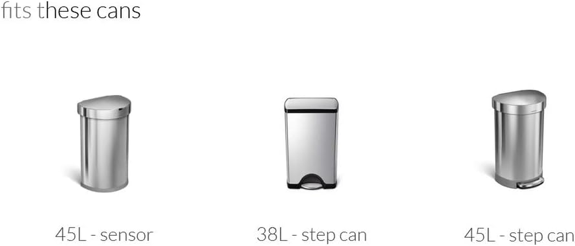 Simplehuman Code J Custom Fit Drawstring Trash Bags in Dispenser Packs, 100 Count, 30-45 Liter / 8-12 Gallon, White image number 6