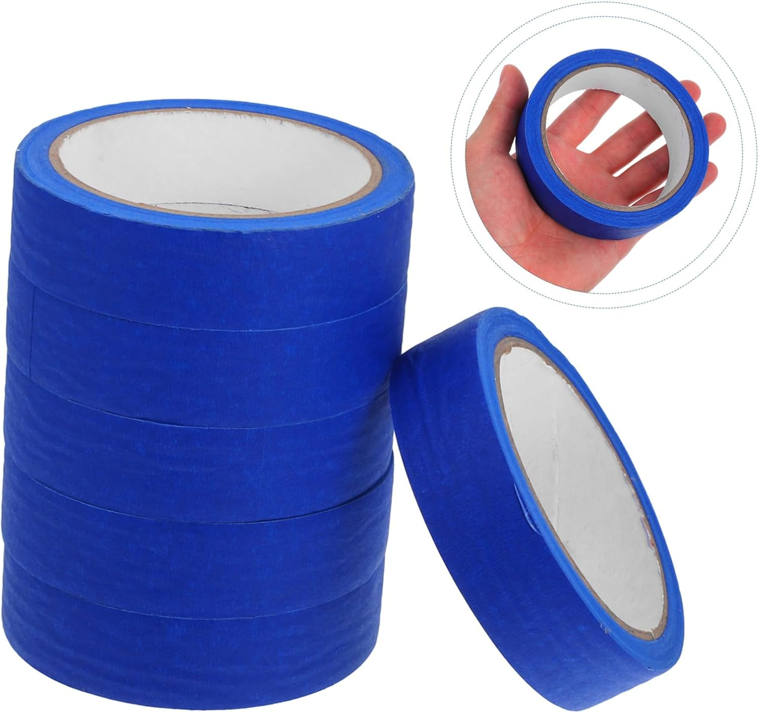 OSALADI 6Rolls Wide Strong Masking Tape Yards for Multi Purpose Painting DIY Crafts Decoration Adhesive Masking Paper image number 6