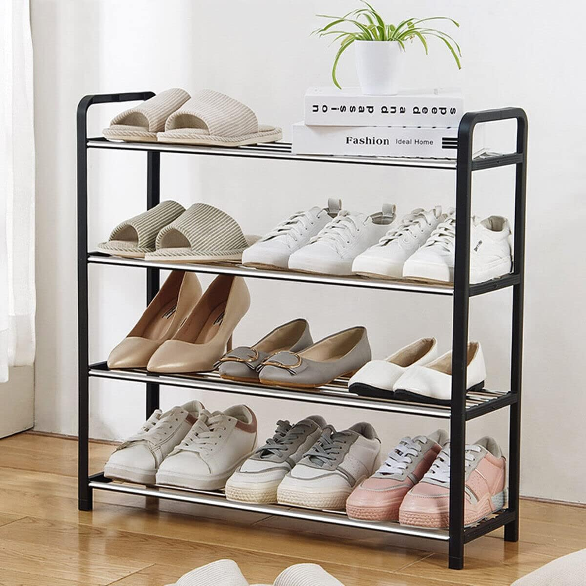 Tootoo Shoe Rack Storage Organizer Shelf Stand Shelves 3/4/5 Tiers Layers Shoe Storage (3 Tiers)