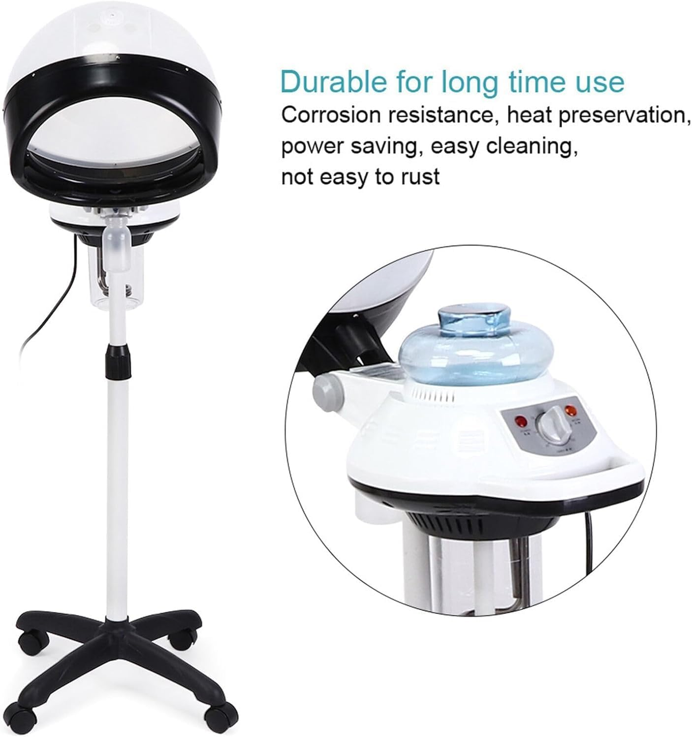 Havvo AU Hair Steamer Rolling Machine Stand Base Hairdressing Salon Spa Hooded Hair image number 5