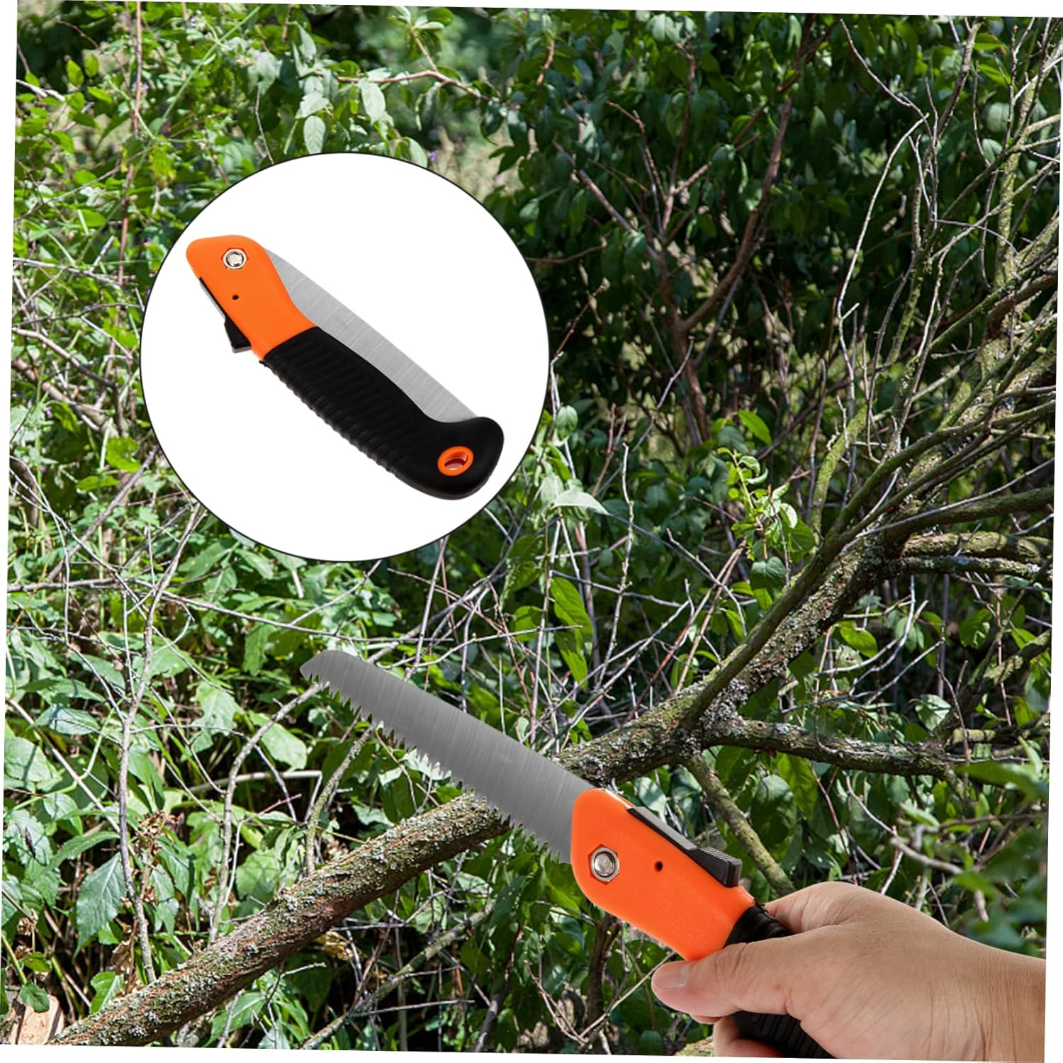 Yardwe Household Hand Saw for Pruning Foldable Saw Hard Teeth for Dry Wood for Camping and Gardening image number 6