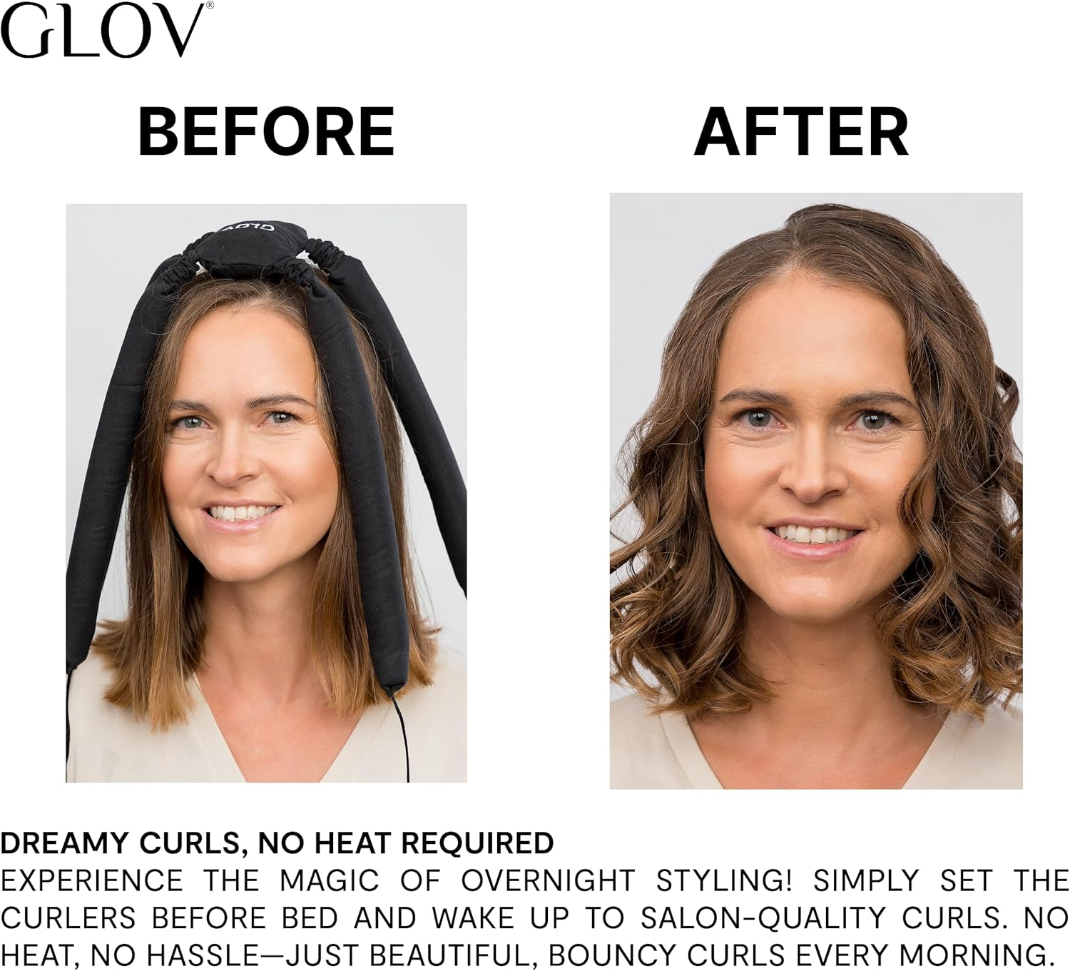 Glov Coolcurl Hair Rollers, Heat-Free for Short Hair, Memory Foam, Gentle Styling Frizz, Avoid Comfortable Curls without Heat, Easy Styling for Fine Hair image number 6