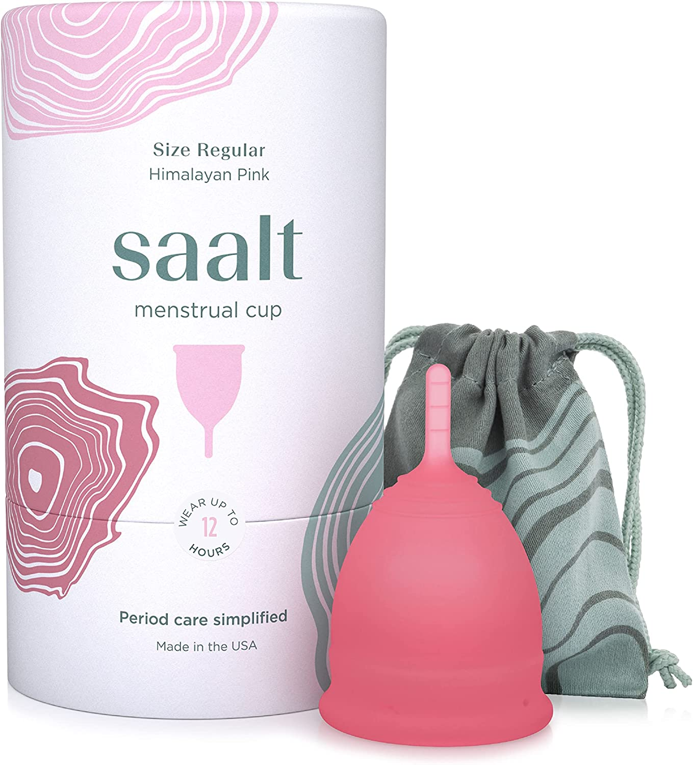 Saalt Menstrual Cup - Premium Design - Most Comfortable Period Cup - #1 Active Cup - Wear for 8 Hours - Soft, Flexible, Reusable Medical-Grade Silicone image number 1
