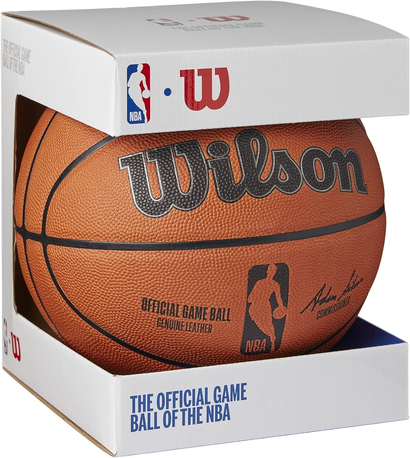 WILSON NBA Official Game Basketball - Brown, Size 7-29.5" image number 5
