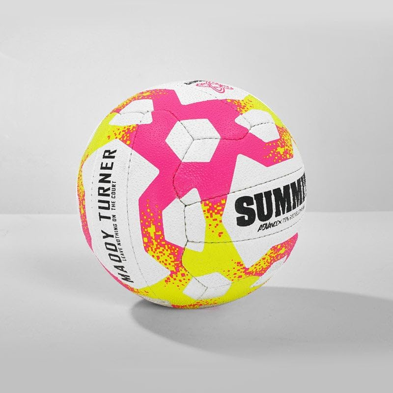 SUMMIT Maddy Turner Advance X Netball - Elite 18-Panel Foam‑Backed Design Using 75% Recycled Rubber for Match-Quality Grip and Control - Size 4 image number 1