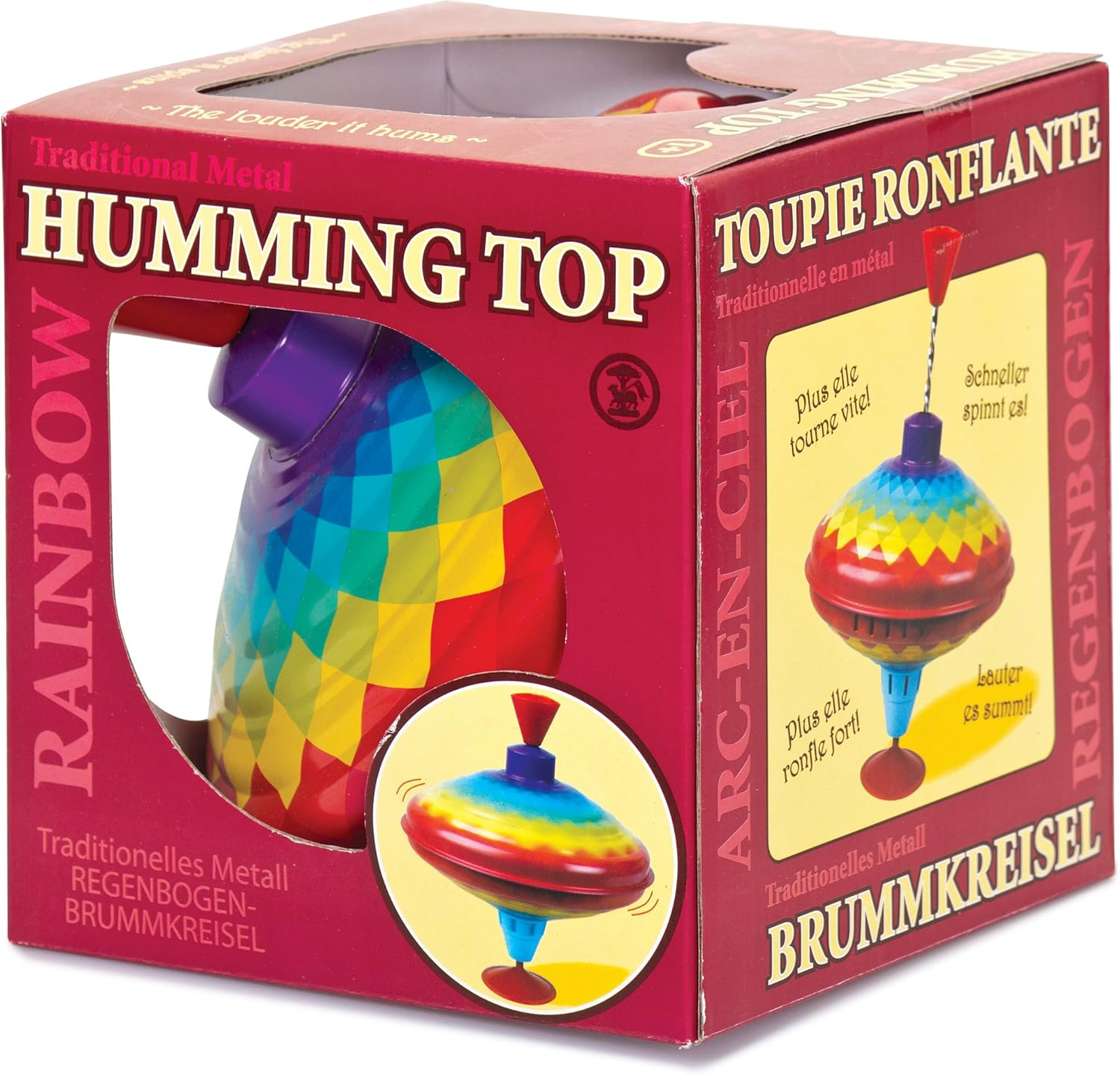 Tobar Rainbow Humming Top Traditional Spinning Toy
