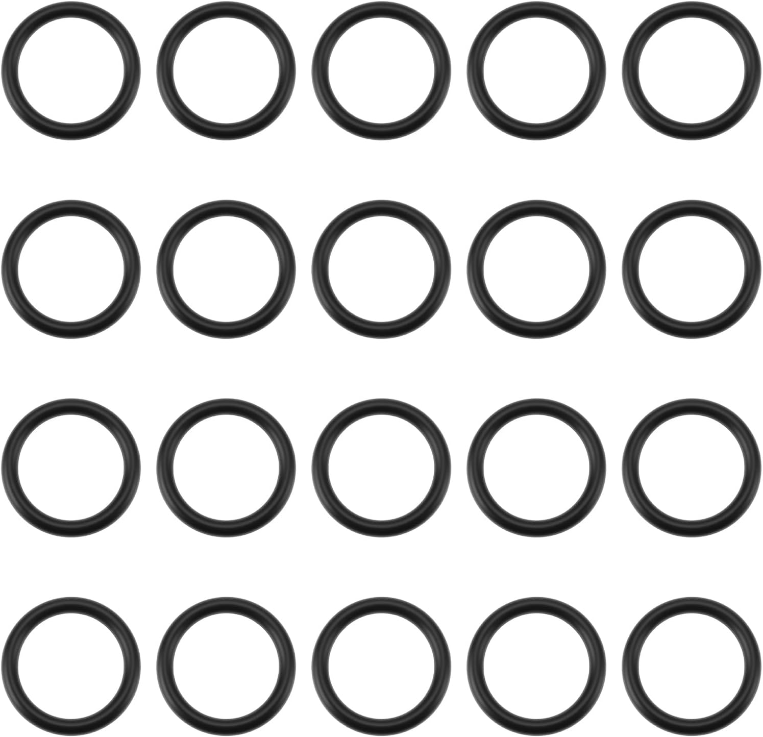 Create Idea 20Pcs Rubber Gasket ID 15Mm OD 20Mm Thickness 2.5Mm for Industrial Equipment Furniture Black Sealing Ring image number 5