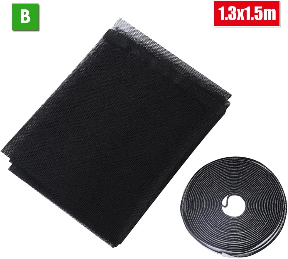 2X Insect Fly Mosquito Cover Screen Window Netting Mesh Kit Wasp Net Curtain Bug Black -1.3M X1.5M image number 6