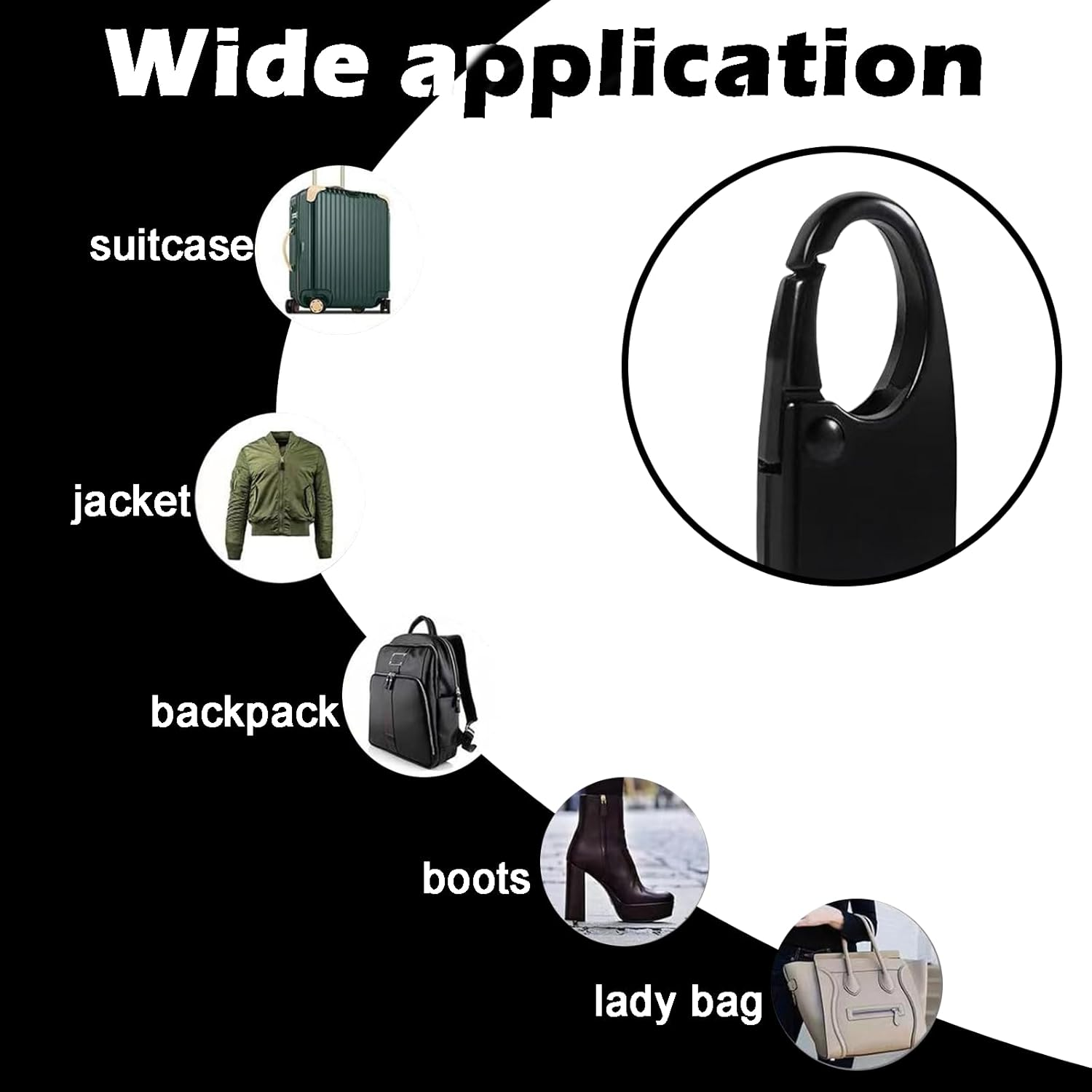 Treayes 12 PCS anti Theft Zipper Clips, Detachable S Shaped Double Side Small Zipper Connectors for Backpacks, Ideal for Traveling and Camping image number 4