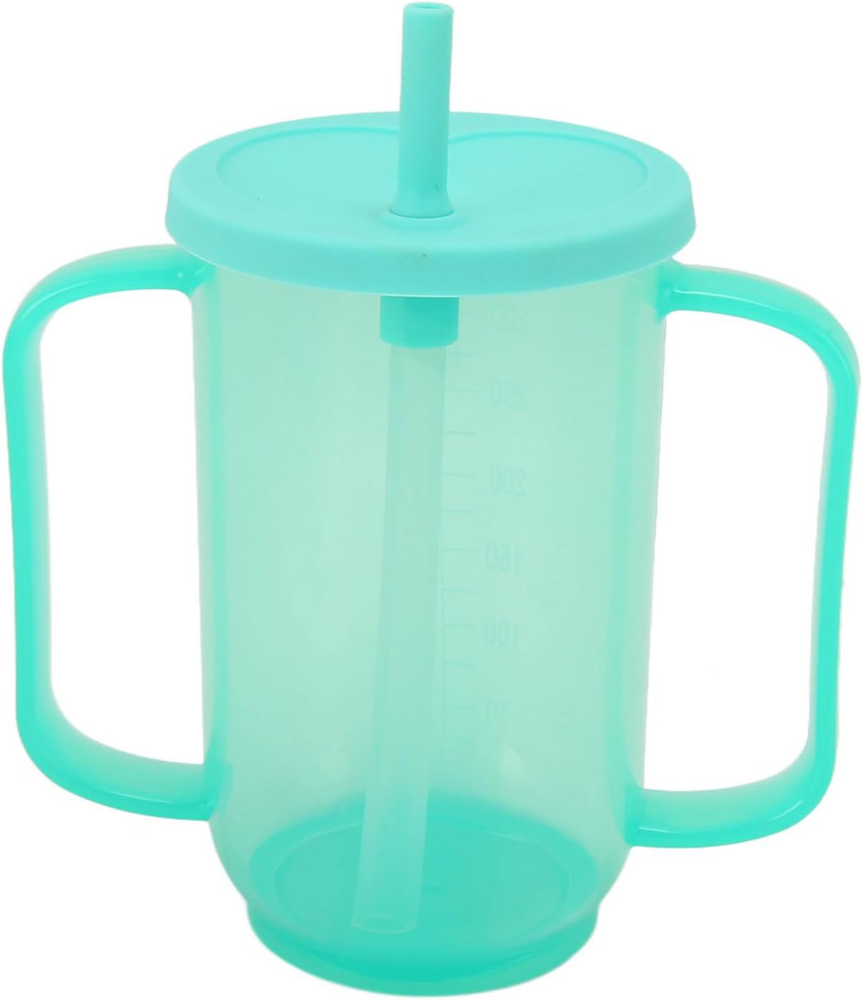 Adult Sippy Cup, 2 Handles Straw Cups Plastic Spill Proof Drinking Cups, Disabled Elderly Spill Proof Dysphagia Cups, Parkinsons Aids for Living Hospital Cup with Lid and Straw image number 6