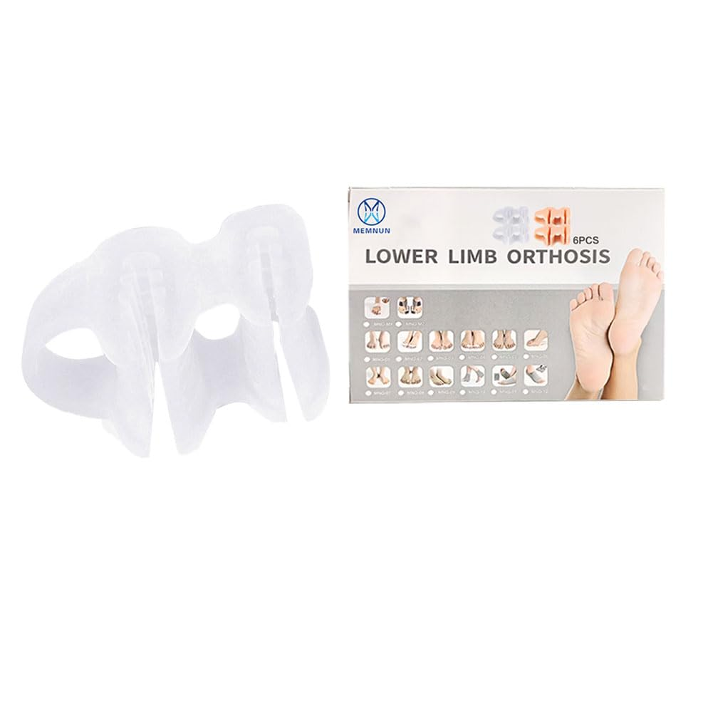 Toe Spacers Double Hole Duckbill Separators，Toe Straighteners，Toe Separators Hallux Valgus Overlapping Toe Hammer Toe Separator，Bunion Corrector for Women，Slippers Sandals Flip Flops 10 Pieces (Gelb)
