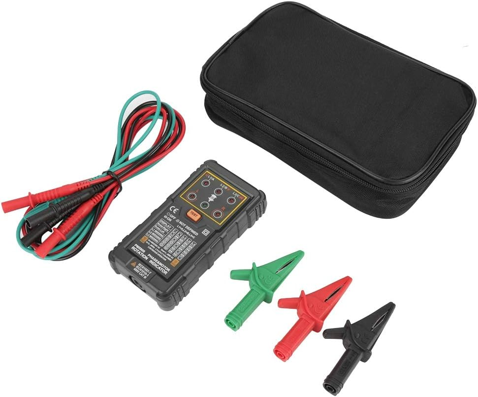 Viagasafamido 3 Phase Sequence Presence Rotation Tester Indicator Detector Meter with LED and Buzzer image number 1