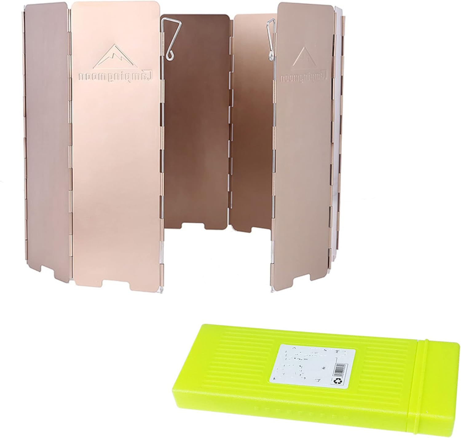 CAMPINGMOON 5.5 Inch High Camping Stove Windshield with Storage Box YD-8