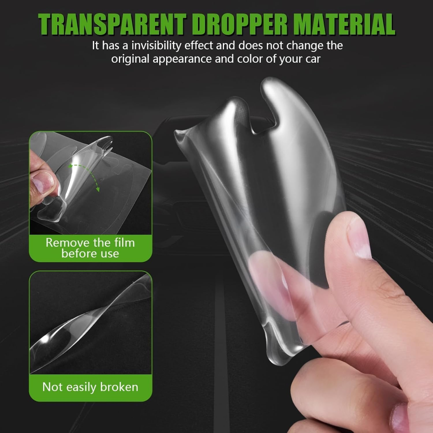 Car Door Handle Protectors Set of 8, Car Door Protector Invisible Paint Protection Film, Universal Anti-Scratch Guard Stickers Fit Most Cars image number 2