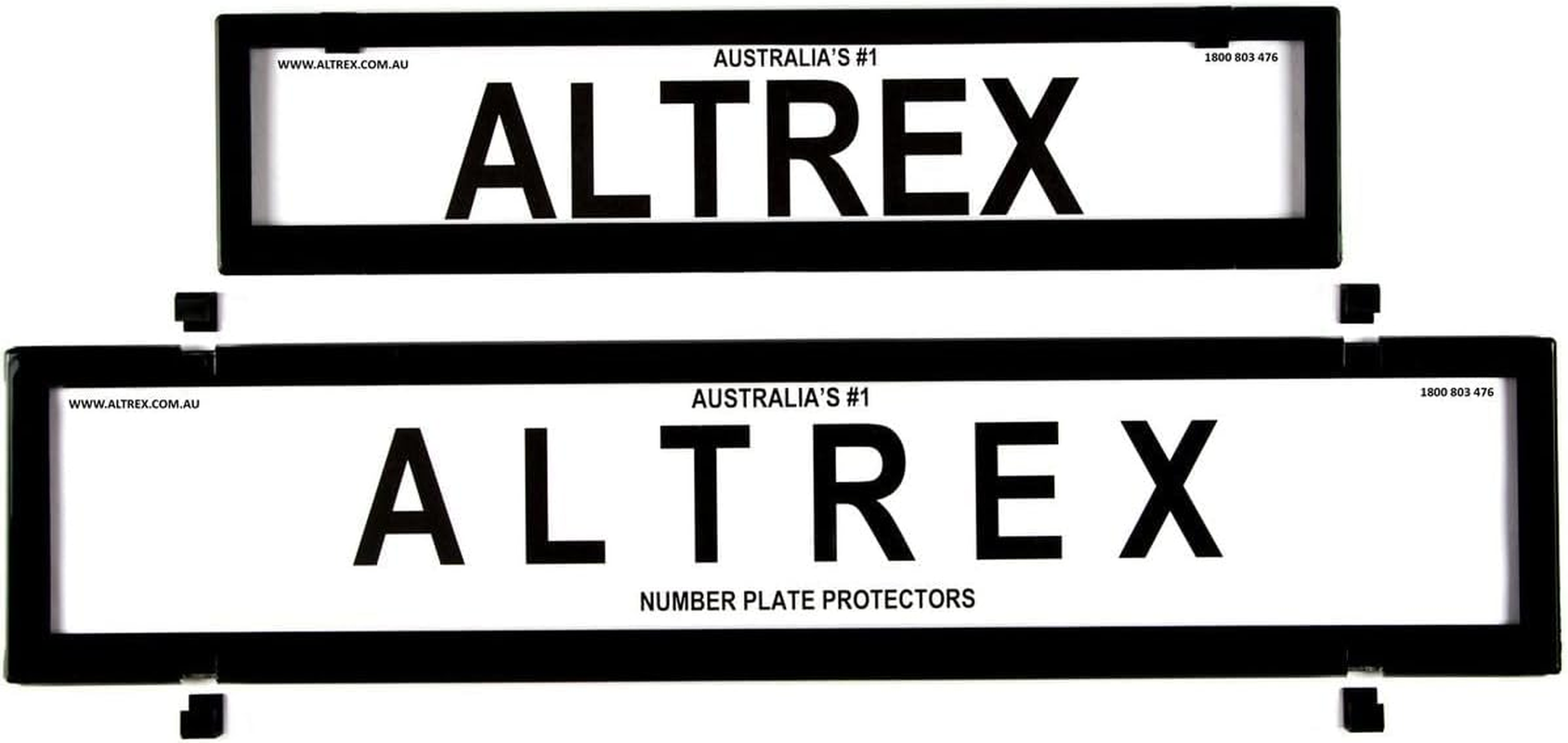 Altrex Number Plate Protectors - Ultimate Premium/European Comb Black Nolines 6NLEP image number 1