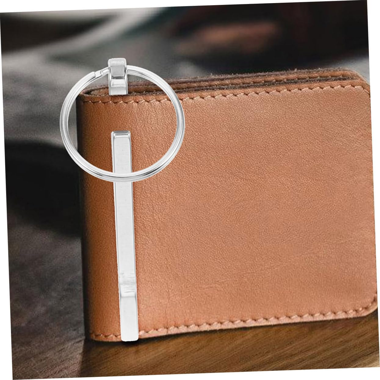 TOGEVAL 2Pcs Stainless Steel Waist Clip Money Clip Carabiner Wallet Key Chain for Camping Accessories Portable Keychain Small Wallet image number 5