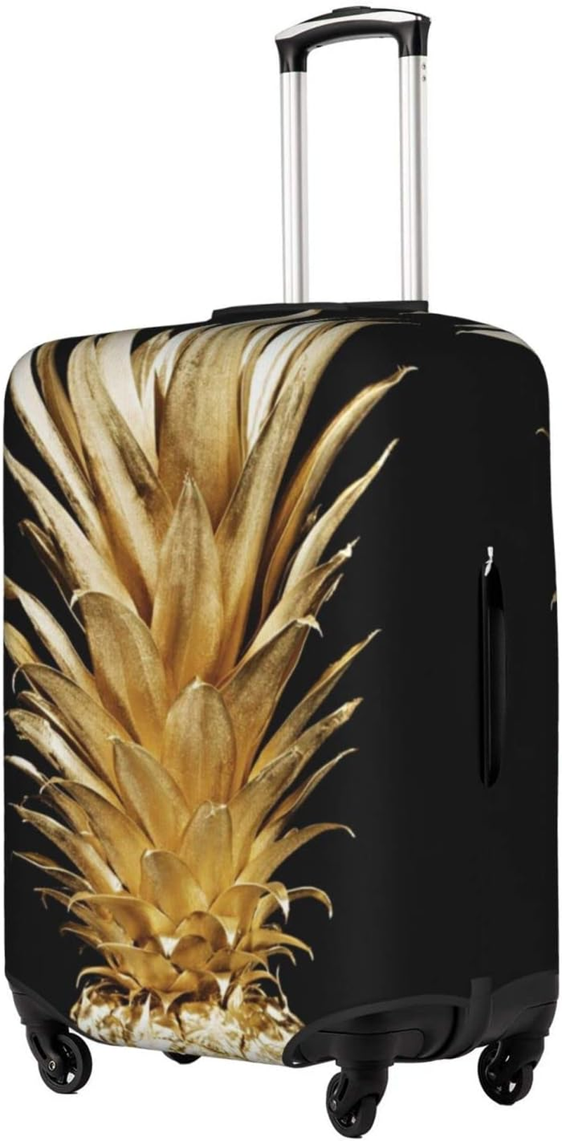 Obabo Butterfly Purple Travel Luggage Cover,Washable Suitcase Cover Protector Anti-Scratch Suitcase Cover Fits 18-32 In, Gold Pineapple, M image number 5