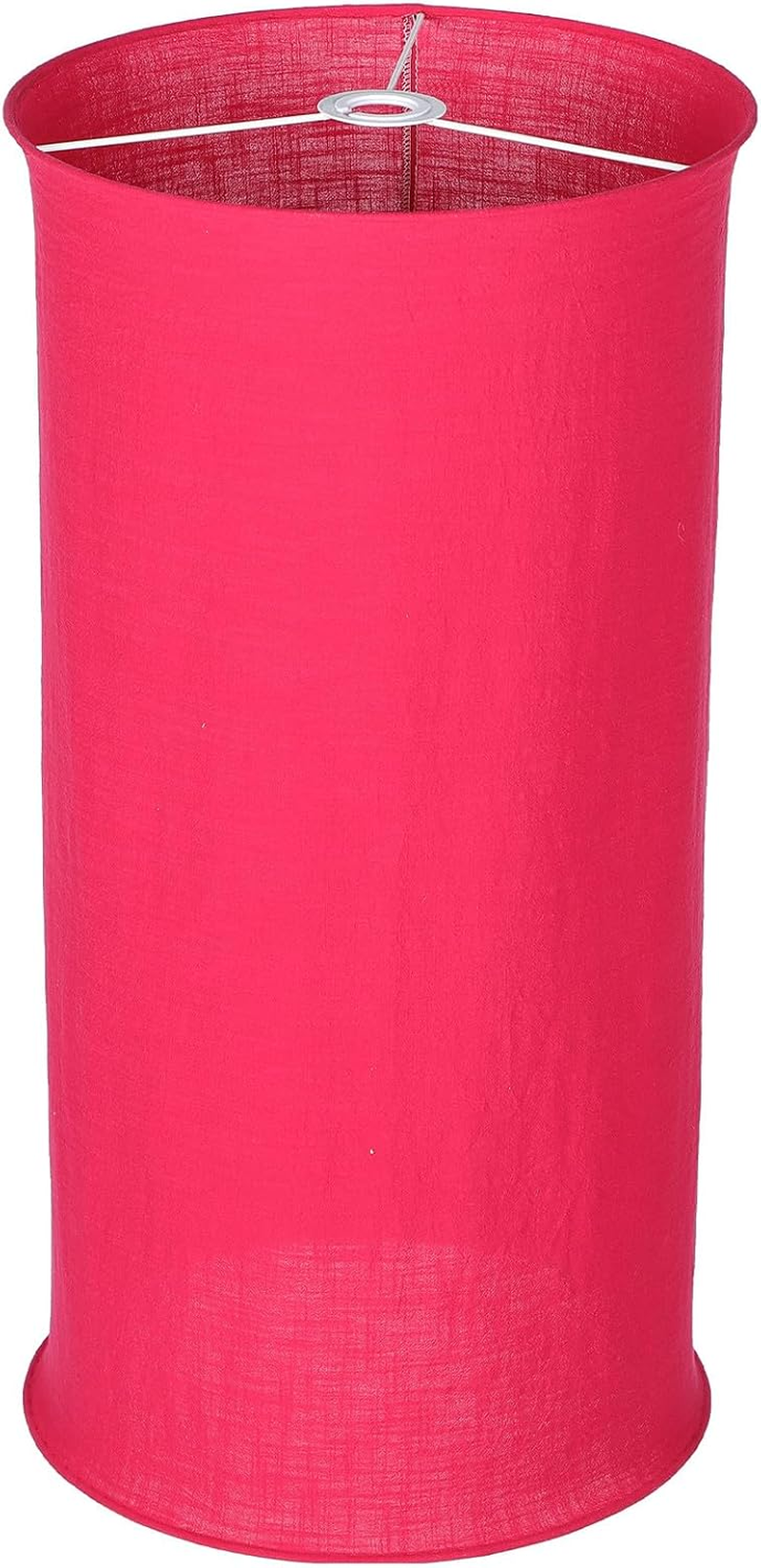 RUNROTOO Foldable Red Cloth Pendant Lamp Shade E27 Fabric Hanging Lampshade 35Cm and Ceiling image number 1