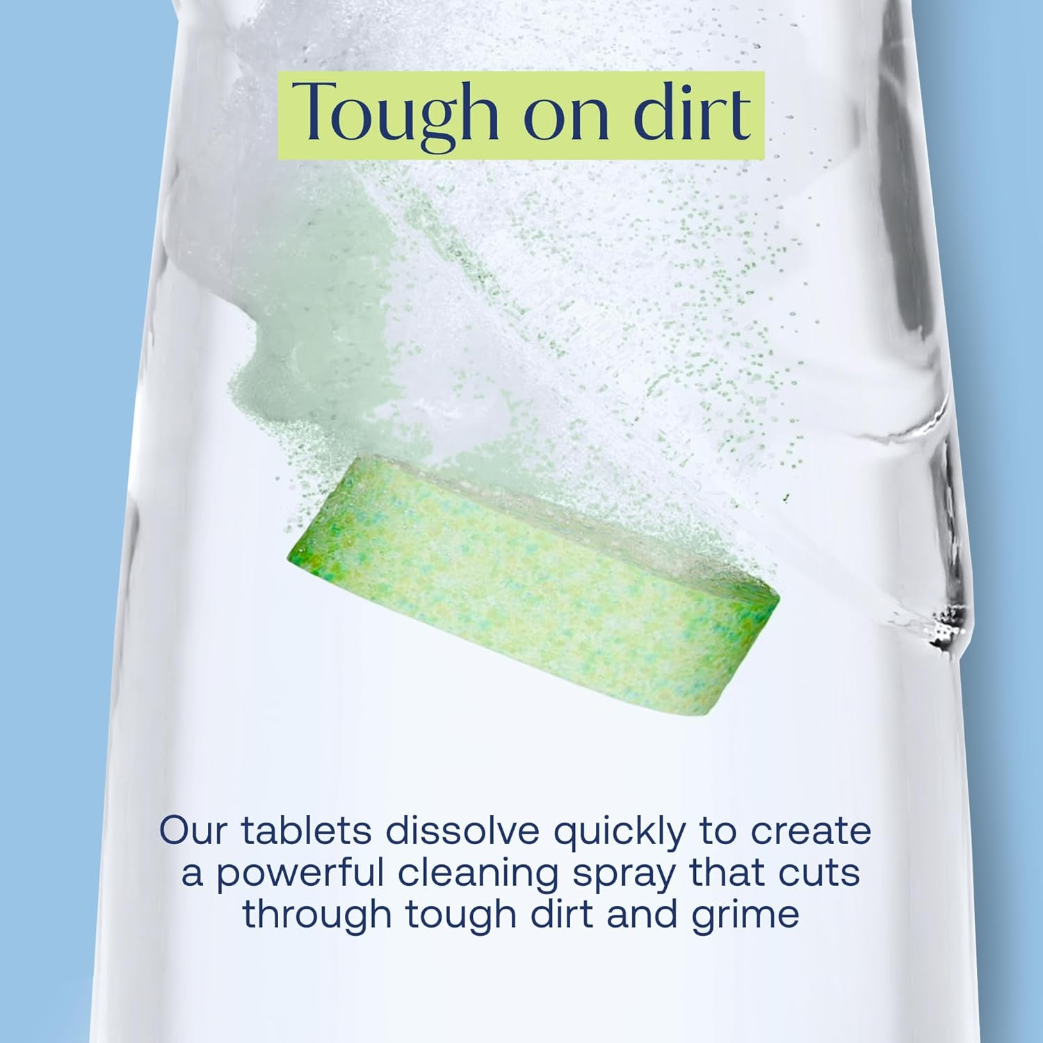 Fab Tab Bathroom Cleaner Starter Kit - Natural Cleaning Products - Household Cleaners - All-Purpose Cleaner Tablets - Plant-Based - Plastic-Free | Citrus Scent | No Harsh Chemicals image number 3