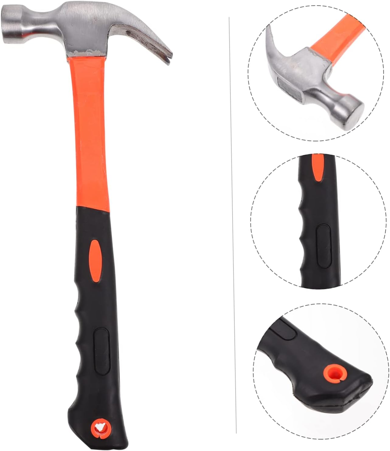 WOONEKY 0.25Kg Mini Woodworking Hammer Non Handle Multi-Functional Nail Pulling Hammer image number 5