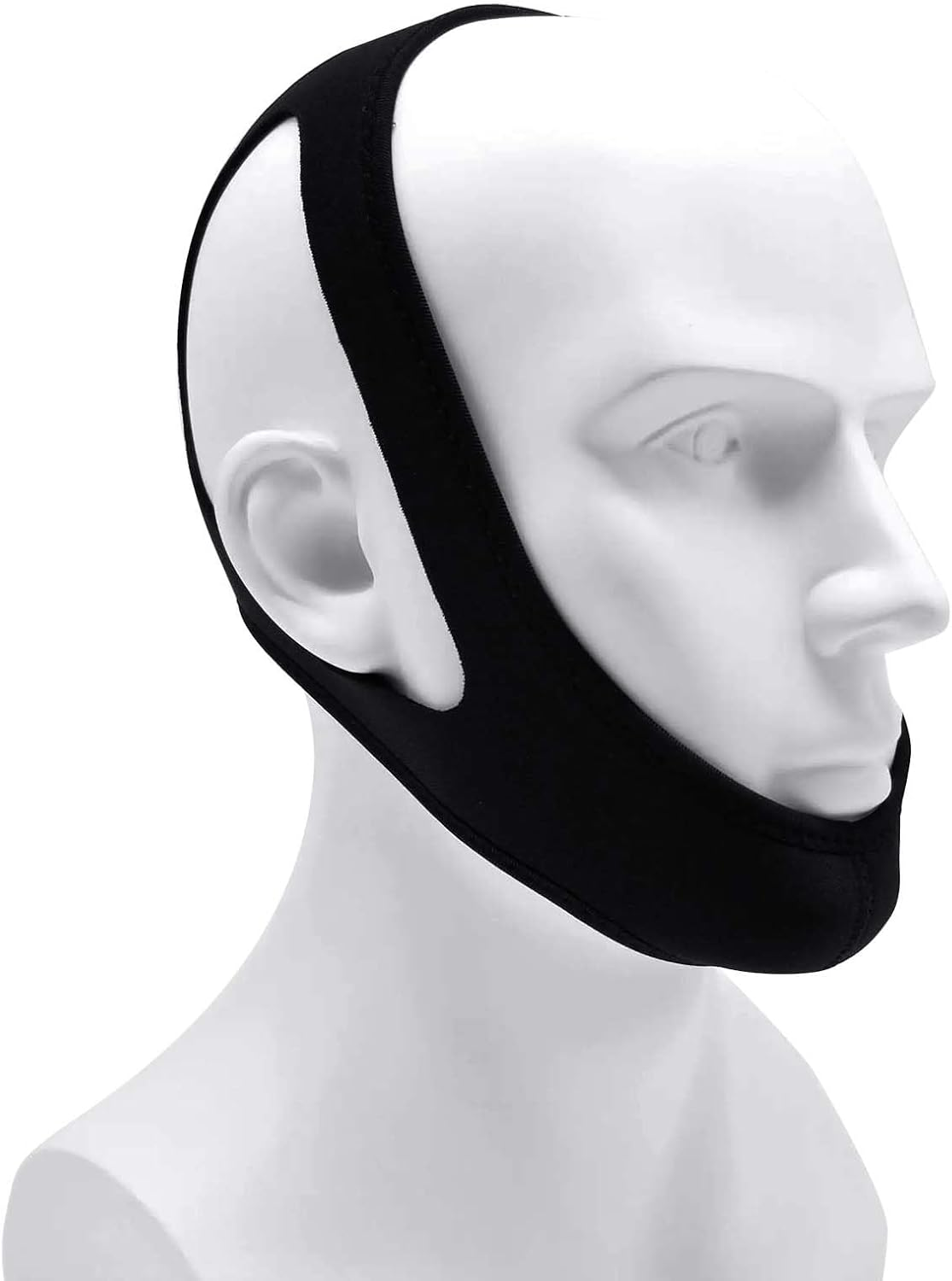 Jaw Strap for Sleeping Airflow Jaw Strap Adjustable anti Snoring Chin Strap Snore Reducing Aids Chin Strap for Sleeping Airflow Jaw Strap for Men Women (Black) image number 6